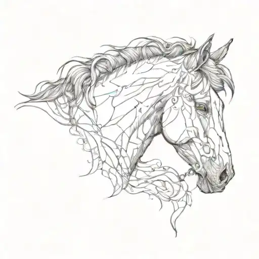 the head of a horse tattoo design idea