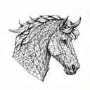 Persian horse head tattoo design idea