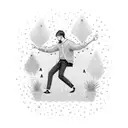 man dancing in the rain tattoo design idea