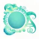 Using the word God with the design of the mushroom and the third eye and the seven human chakras in a fancy way with hap tattoo design idea