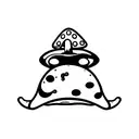 frog on a toadstool tattoo design idea