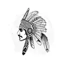 three indian feathers tattoo design idea