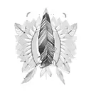 three indian feathers tattoo design idea