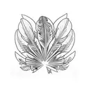 three indian feathers tattoo design idea