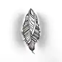 three indian feathers tattoo design idea