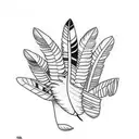 three indian feathers tattoo design idea