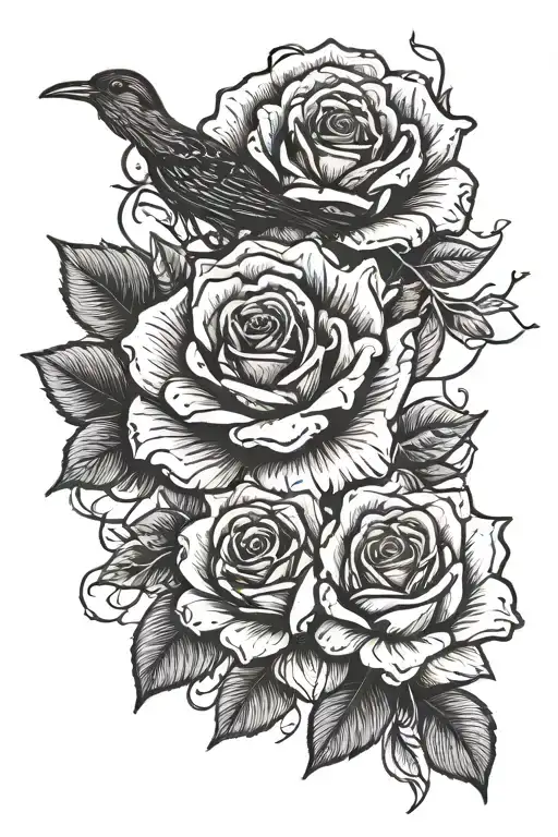 bible verse on my forearm with a bird on top and a rose on the bottom tattoo design idea