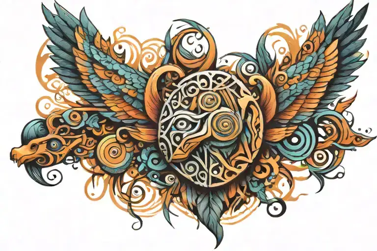 neotribal style tattoo design idea
