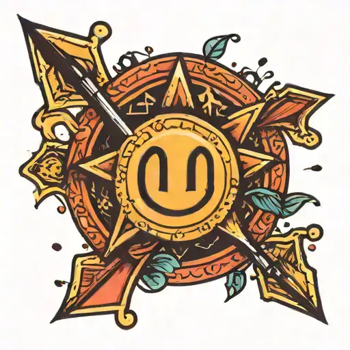 cursor arrow and a smiley face tattoo design idea