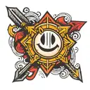 cursor arrow and a smiley face tattoo design idea