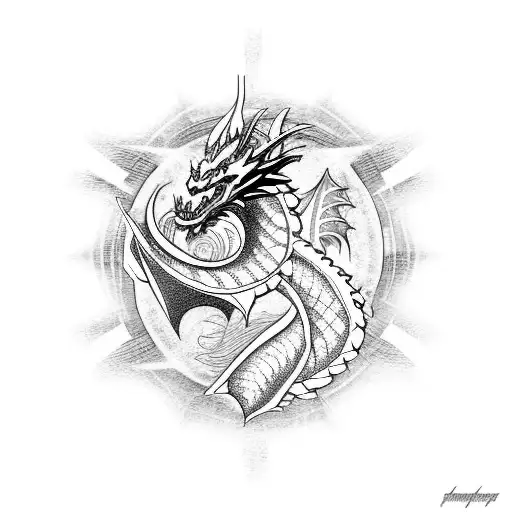 Dragon tattoo design idea