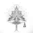 snowboarder tree tattoo design idea