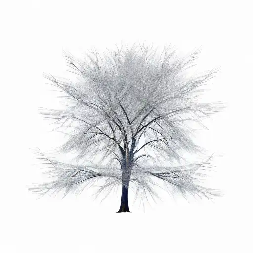 willow tree long branches  tattoo design idea