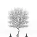 willow tree long branches  tattoo design idea