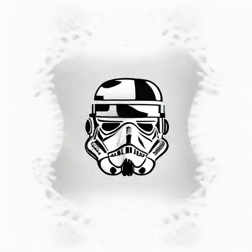 Stormtrooper sugar skull tattoo design idea