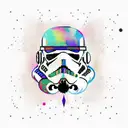 Stormtrooper sugar skull tattoo design idea