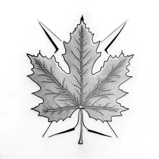 Maple Leaf tattoo design idea