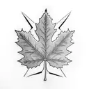 Maple Leaf tattoo design idea