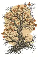 leafless tree  tattoo design idea