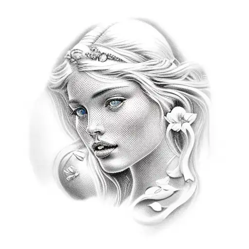 Aphrodite tattoo design idea