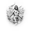 Aphrodite tattoo design idea