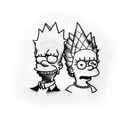 Bart and Lisa Simpson are adults.  tattoo design idea