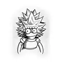 Bart and Lisa Simpson are adults.  tattoo design idea