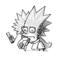 Bart and Lisa Simpson are adults.  tattoo design idea