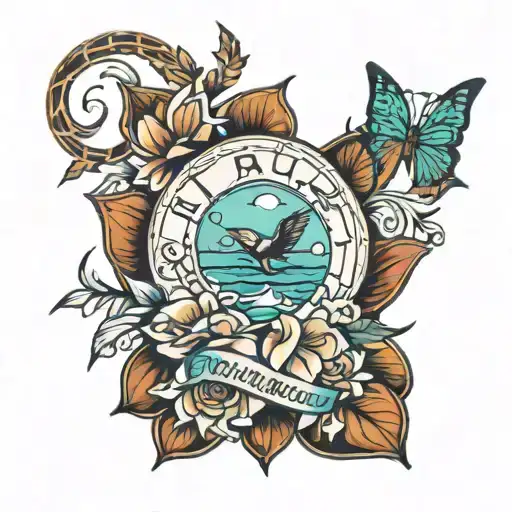 Florida, California, and Vermont  tattoo design idea