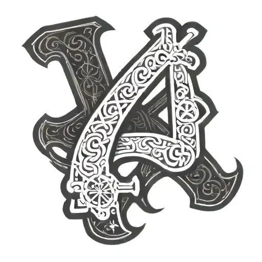 Chi Rho symbol tattoo design idea