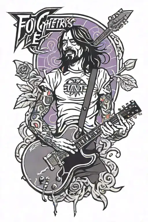 foo fighters tattoo design idea
