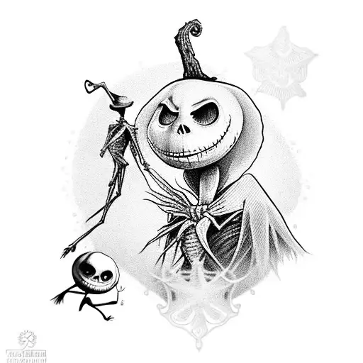 the nightmare before christmas tattoo design idea