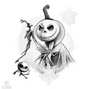 the nightmare before christmas tattoo design idea