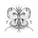 name 'Sathya' in a cursive font with a heart and a butterfly  tattoo design idea