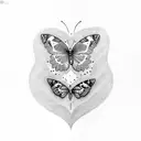 name 'Sathya' in a cursive font with a heart and a butterfly  tattoo design idea