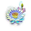 pisces water lily  tattoo design idea