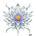 pisces water lily  tattoo design idea