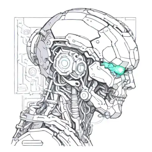 Cybernetic tattoo design idea