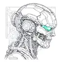 Cybernetic tattoo design idea