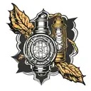 Maine headlight side tattoo design idea