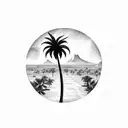 Palm Tree tattoo design idea