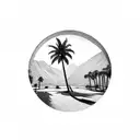 Palm Tree tattoo design idea