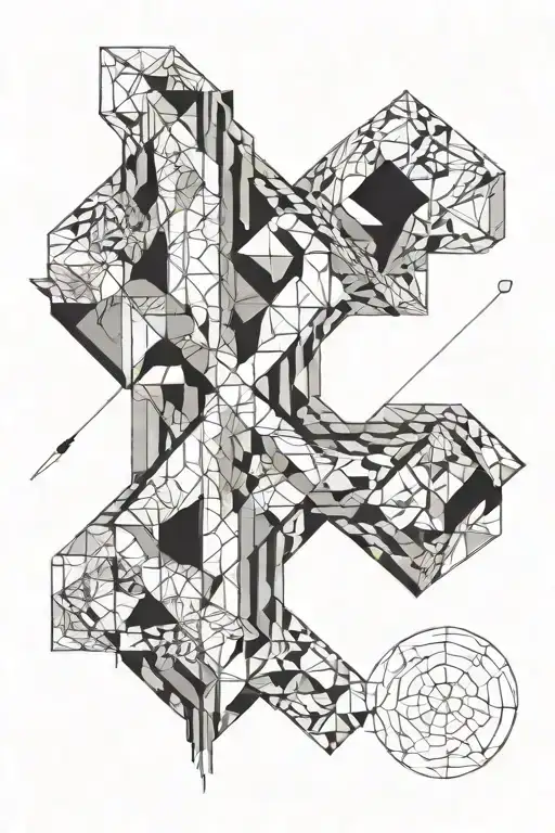 geometric missing underside of forearm up including elbow tattoo design idea