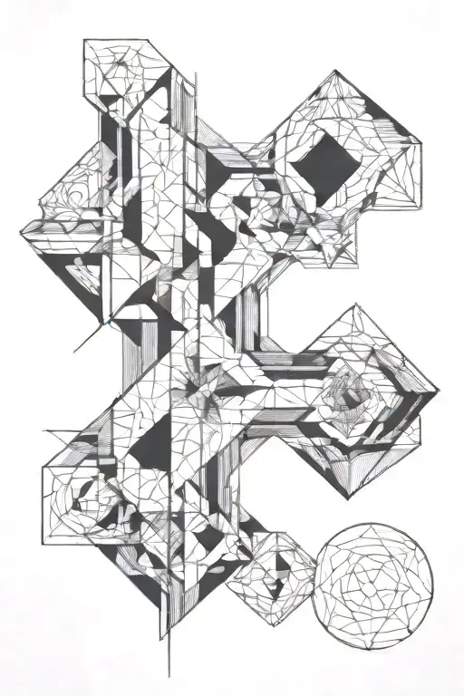 geometric missing underside of forearm up including elbow tattoo design idea