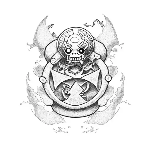 One Piece, Pkemon, Dragonball tattoo design idea