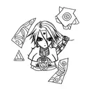 Konan using her paper jutsu tattoo design idea