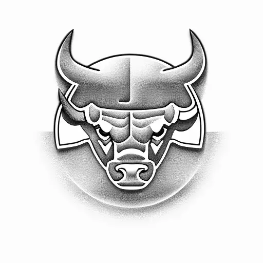 Chicago Bulls logo with a basketball and music notes incorporated tattoo design idea