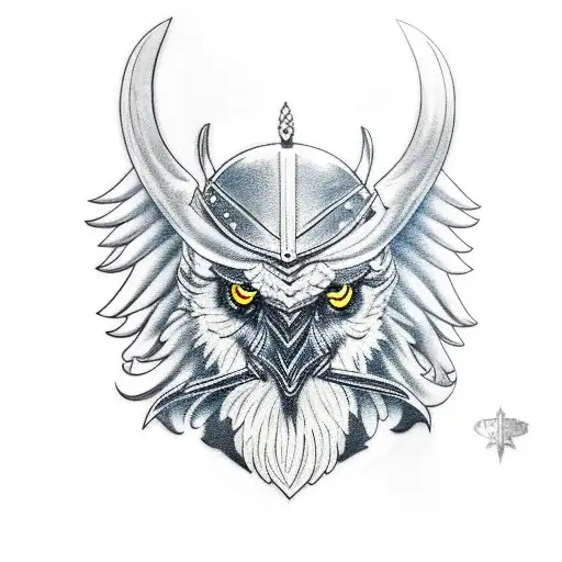 odin with his ravens tattoo design idea