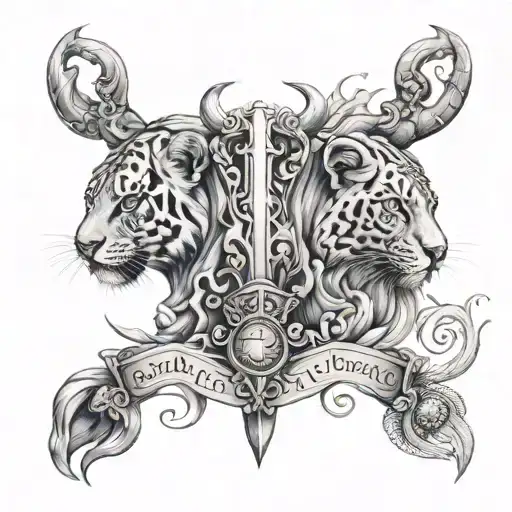 Gemini cancer leo zodiac tattoo design idea