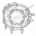 a silver steel drum musical instrument in the heart of Barbados  tattoo design idea